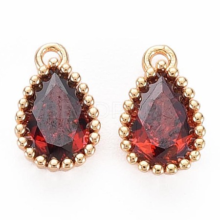 Brass Inlaid Cubic Zirconia Charms KK-S356-771B-1