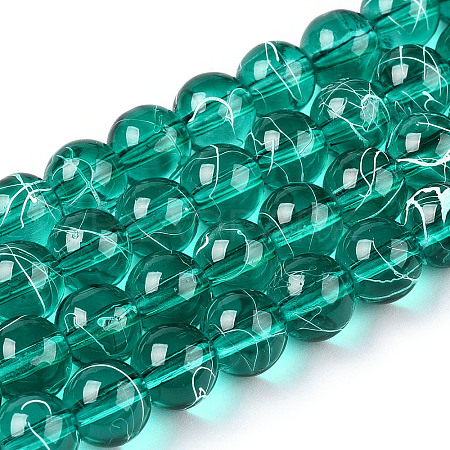 Drawbench Transparent Glass Beads Strands GLAD-Q012-8mm-12-1