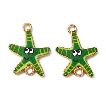 Ocean Theme Alloy Enamel Connector Charms FIND-CJC0017-15KCG-03-1