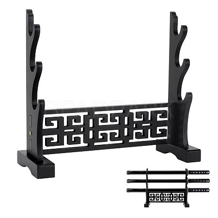 3-Tier MDF Wall Mounted Sword Katana Holder Stands ODIS-WH0030-269B-1