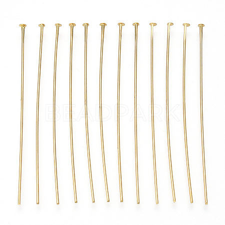 Brass Flat Head Pins KK-G331-11-0.7x55-1
