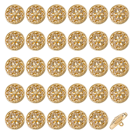 Alloy Shank Buttons FIND-WH0199-427G-1