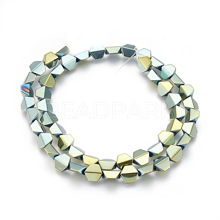 Electroplated Non-magnetic Synthetic Hematite Beads Strands G-P392-C06-1