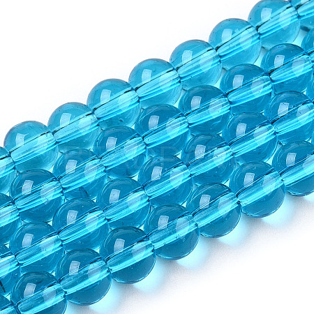 Transparent Glass Beads Strands GLAA-T032-T6mm-06-1