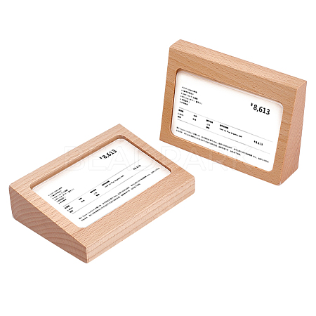 Wood with Acrylic Slant Back Display Pedestals AJEW-WH0609-640-1