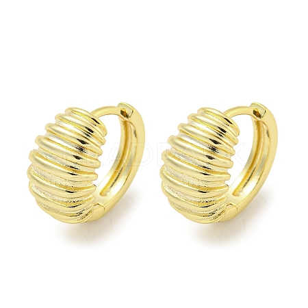 Round Brass Hoop Earrings EJEW-L211-011D-G-1