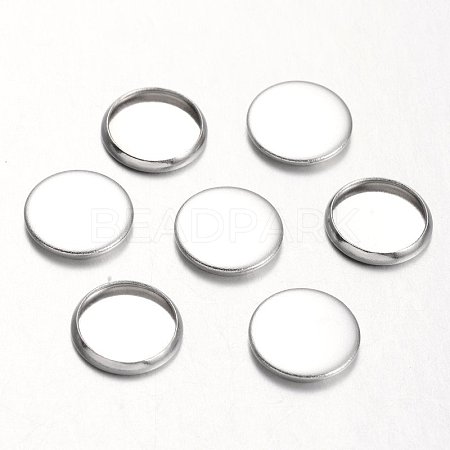 Tarnish Resistant Stainless Steel Plain Edge Bezel Cups STAS-M226-03C-1