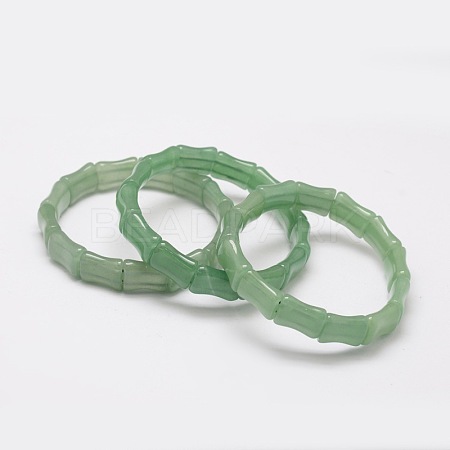 Natural Aventurine Beads Stretch Bracelets X-BJEW-E289-G02-1