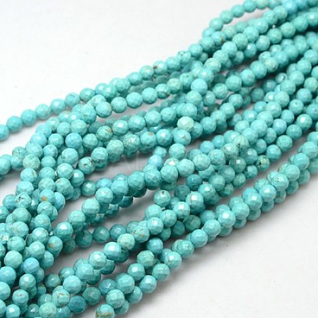 Natural Howlite Round Beads Strands TURQ-L017-3mm-02B-1