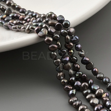 Dyed Natural Cultured Freshwater Pearl Beads Strands PEAR-A006-01B-X-1