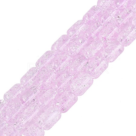 Transparent Crackle Glass Beads Strands GLAA-NH0001-04-A03-1