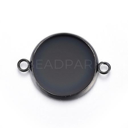 Stainless Steel Cabochon Connector Settings X-STAS-L211-04D-B-1