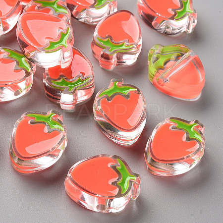 Transparent Enamel Acrylic Beads X1-TACR-S155-003A-1