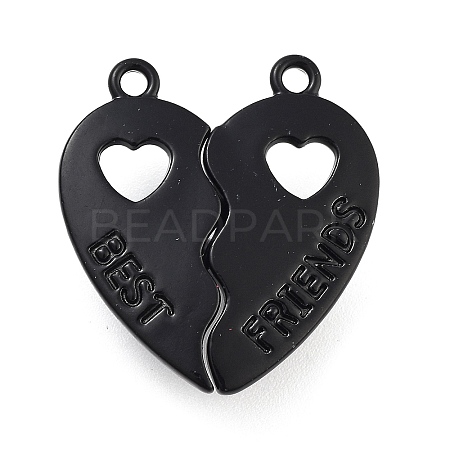 Alloy Enamel Split Pendants ENAM-P255-01B-1