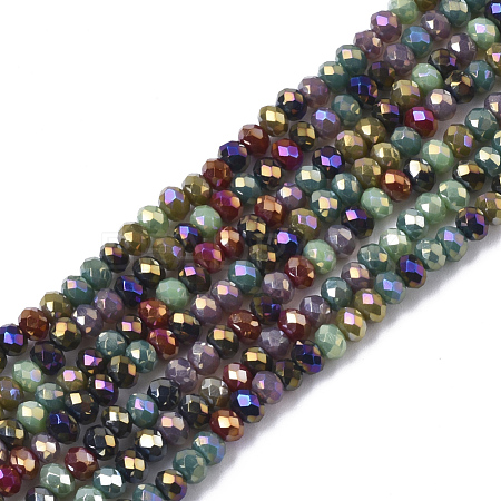 Electroplate Glass Beads Strands EGLA-S192-001A-C01-1