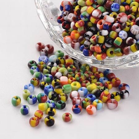 8/0 Opaque Colours Seep Glass Beads X-SEED-M007-M-1