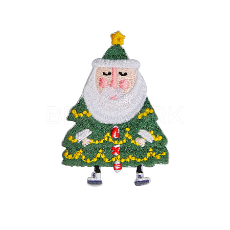 Christmas Themed Computerized Embroidery Cloth Self Adhesive Patches XMAS-PW0001-096F-1