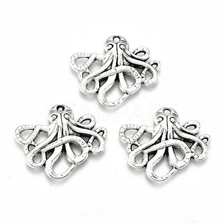 Tibetan Style Alloy Pendants TIBE-S323-061AS-RS-1