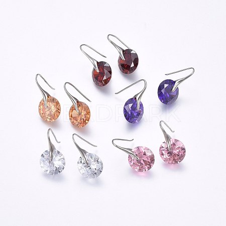 304 Stainless Steel Dangle Earrings EJEW-H365-14MM-1