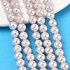 Electroplated Shell Pearl Beads Strands X-BSHE-G041-6mm-06-5