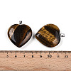 Natural Tiger Eye Pendants G-S364-006D-3