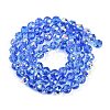 Transparent Electroplate Glass Beads Strands EGLA-N002-34C-C27-4