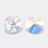 Faceted Glass Rhinestone Charms RGLA-F049-6mm-001AB-2