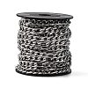 304 Stainless Steel Figaro Chains CHS-K001-32-7mm-3