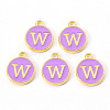 Golden Plated Alloy Enamel Charms ENAM-S118-10W-2