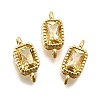 Real 18K Gold Plated Brass Micro Pave Cubic Zirconia Links Connectors ZIRC-L100-009G-05-1