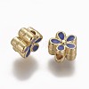 Brass Enamel Beads KK-L179-05C-2