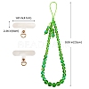Round Synthetic Moonstone Beaded Mobile Straps HJEW-SW00042-02-2