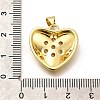 Rack Plating Brass Micro Pave Cubic Zirconia Pendants KK-L226-001G-02-3
