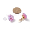 PVC Paillette Flower Clip-on Earrings EJEW-JE05172-3