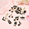 14Pcs 7 Styles Music Theme Alloy Enamel Pendants FIND-FP0002-97-1