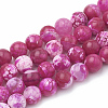 Dyed Natural Crackle Agate Beads Strands G-T100-04D-1