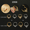 316L Surgical Stainless Steel Micro Pave Clear Cubic Zirconia Nose Rings WG1C8D8-08-1