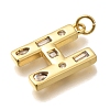 Brass Micro Pave Clear Cubic Zirconia Pendants KK-G521-01G-H-2