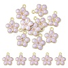 10Pcs Light Gold Plated Alloy Enamel Pendants ENAM-YW0002-15A-1