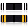 AHADERMAKER 4 Pairs 2 Colors Rectangle Polyester Pilot Epaulettes FIND-GA0003-89-1