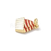 Brass Enamel Pendants KK-B155-05G-03-2