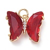 Brass Micro Pave Clear Cubic Zirconia Pendant ZIRC-P079-B02-04-1