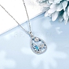 Ocean Theme Alloy Rhinestone Pendant Necklaces PW-WG91F25-01-3