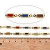 Brass Glass Rectangle Link Chains CHC-R001-01G-05-2