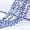 Electroplate Transparent Glass Beads Strands EGLA-A034-T4mm-Y02-1