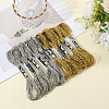 10 Skeins 2 Colors 12-Ply Metallic Polyester Embroidery Floss OCOR-CY0002-06-3