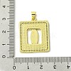 Real 18K Gold Plated Brass Micro Pave Cubic Zirconia Pendants KK-H472-14G-15-3