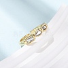 Adjustable Brass Micro Pave Cubic Zirconia Finger Rings for Women RJEW-K264-03G-2