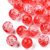 Transparent Crackle Acrylic Beads CACR-N002-27B-2
