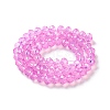 Baking Paint Transparent Glass Beads Strands DGLA-A034-J8MM-D05-2